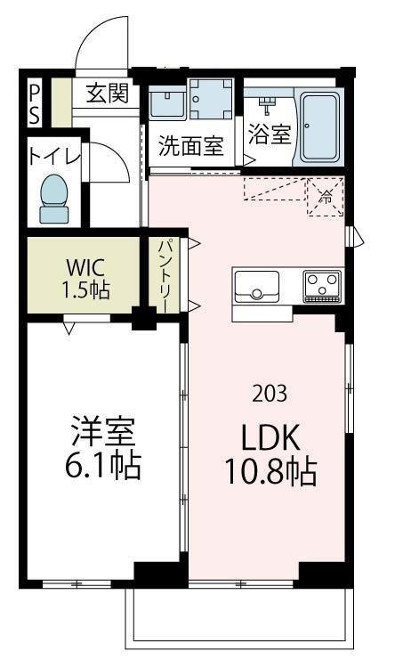 サンセリテ大倉山(1LDK/1階)の間取り写真