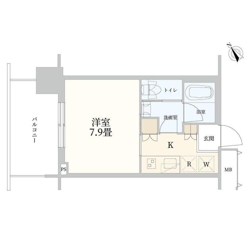 BRILLIA TOWER 浜離宮(1K/17階)の間取り写真