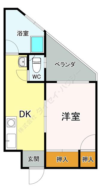 第2東洋ビル(1DK/4階)の間取り写真