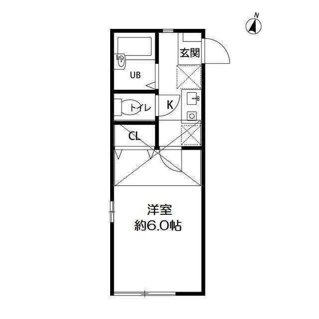 メゾン笹塚(1K/2階)の間取り写真