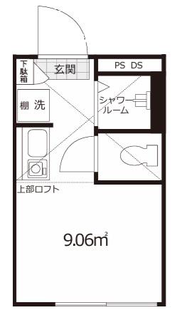 カーサマグノリア(ワンルーム/2階)の間取り写真