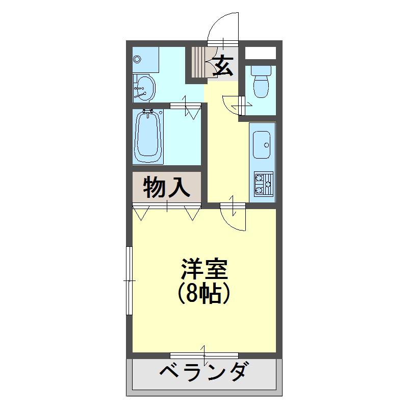 メゾンコンフォール(1K/1階)の間取り写真