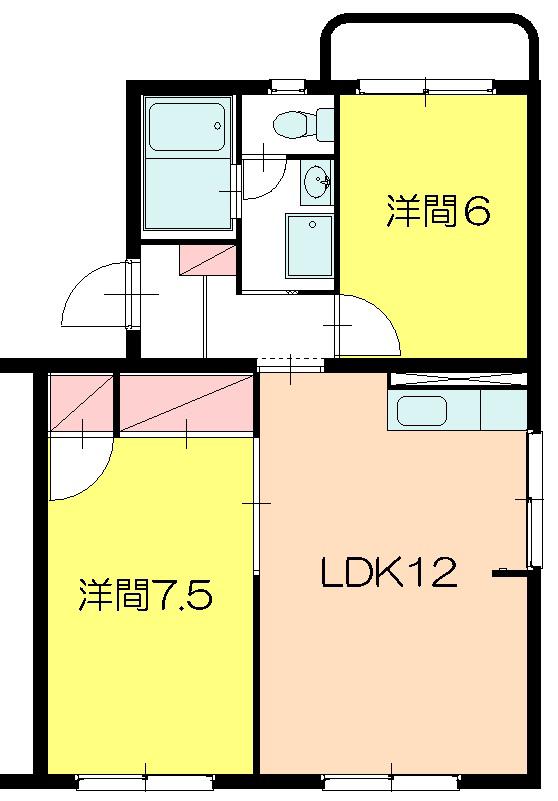 ジョイハーベスト(2LDK/1階)の間取り写真
