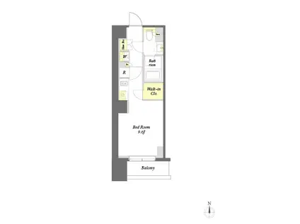 プライムメゾン日本橋馬喰町(ワンルーム/10階)の間取り写真