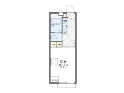 レオパレスロックヒルズ竜が岡(1K/2階)の間取り写真