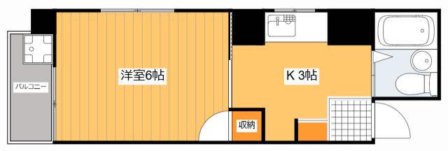 イアーザ舟入中町(1K/4階)の間取り写真