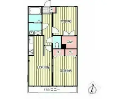 エマーレ板橋四葉(2LDK/1階)の間取り写真