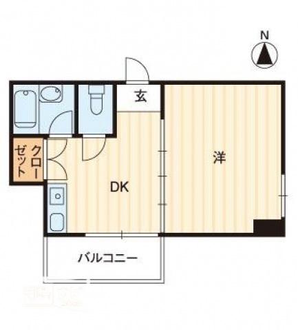 メゾン塩屋(1DK/3階)の間取り写真