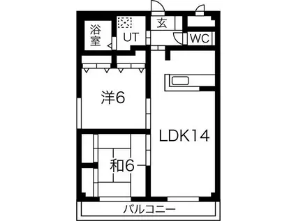 和泉乃郷参番館(2LDK/3階)の間取り写真