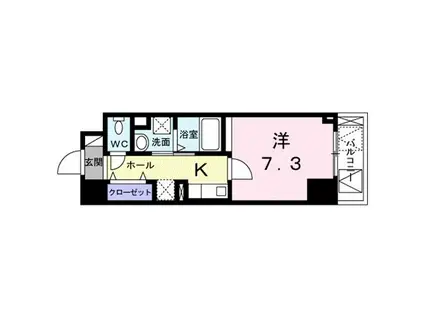 AZRESIDENCE草津本陣(1K/4階)の間取り写真