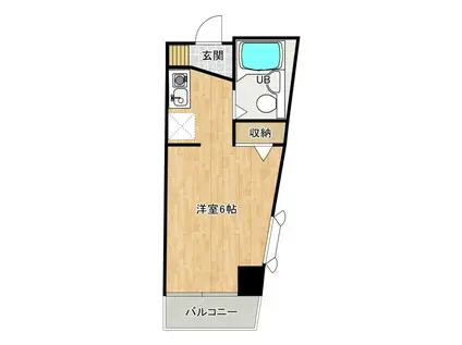 フジヤステーションコート浜松(ワンルーム/10階)の間取り写真