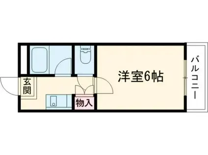 フローラル横堤(1K/4階)の間取り写真