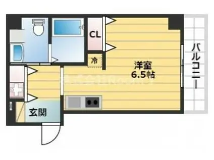 セレブコート安堂寺(ワンルーム/4階)の間取り写真