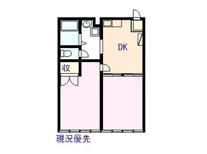 レ・セーナ(2DK/2階)の間取り写真