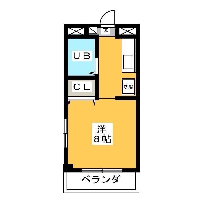 エクセランス岐阜西(ワンルーム/3階)の間取り写真
