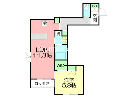 ARTORYSII(1LDK/3階)の間取り写真