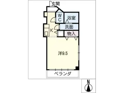 IMAGE(1K/3階)の間取り写真