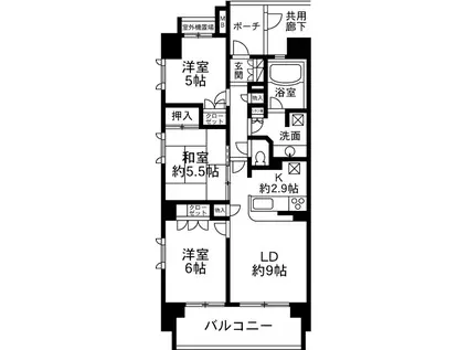 サンクレイドル前橋駅前(3LDK/14階)の間取り写真