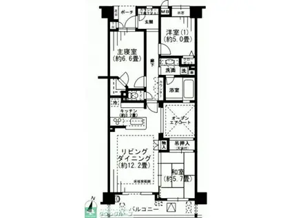 Dレスティア石神井台(3LDK/3階)の間取り写真