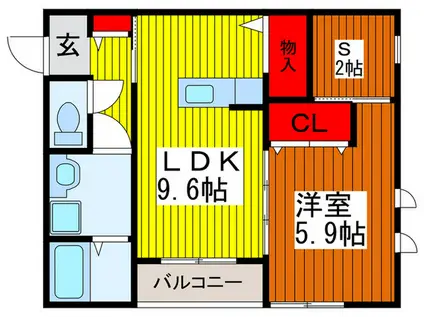 セピアA(1SLDK/1階)の間取り写真
