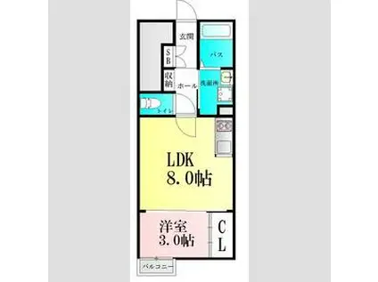 プログレス(1LDK/1階)の間取り写真