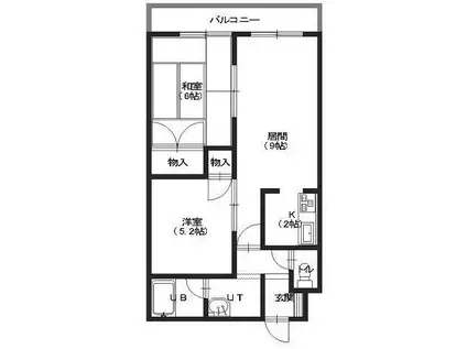 コミュニティ美原II(2LDK/4階)の間取り写真