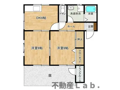 グランド・ソレーユ(2DK/1階)の間取り写真