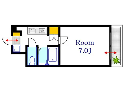 NISHIMOTO BLDG(1K/2階)の間取り写真