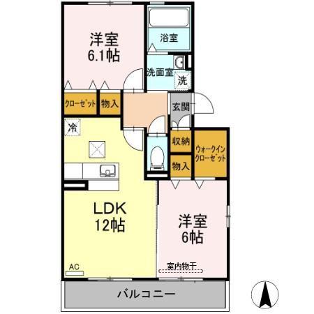 グレイスSE(2LDK/1階)の間取り写真
