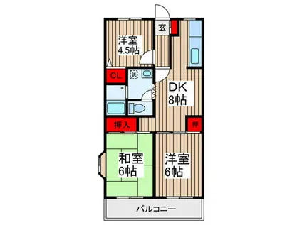 ロイヤル(3DK/3階)の間取り写真