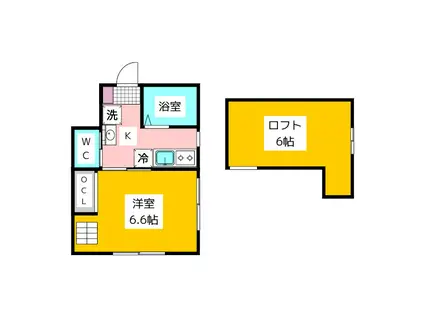 東村山市富士見町5丁目計画(1K/2階)の間取り写真