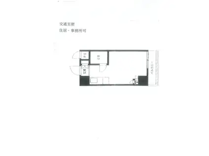 ハイホーム高輪(ワンルーム/8階)の間取り写真