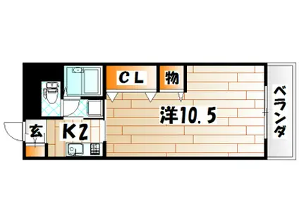 SKハイツ(1K/5階)の間取り写真