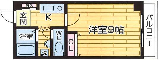 ハイツ細田(1K/1階)の間取り写真