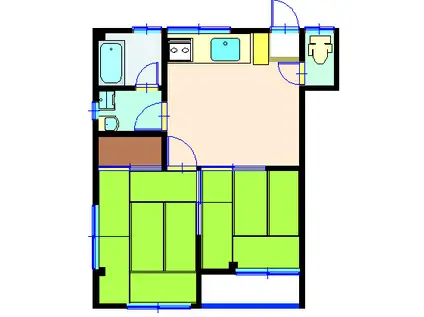 大村ハイツ(2DK/2階)の間取り写真