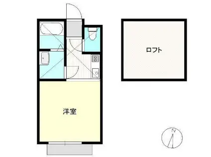 キャッスルガーデン音(ワンルーム/2階)の間取り写真