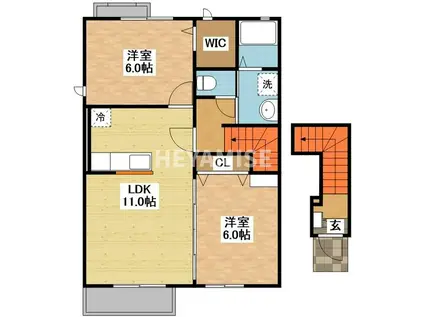 リブリ・LA GLYCINE(1K/4階)の間取り写真