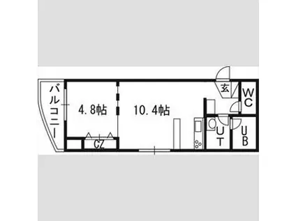 コーラル(1LDK/5階)の間取り写真