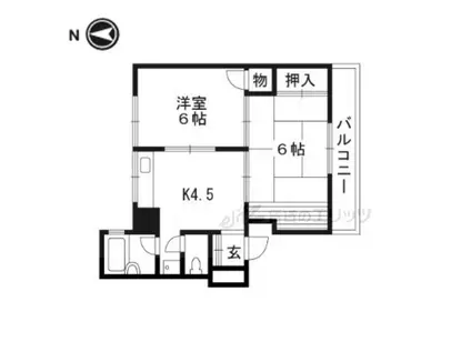 第1東雲マンション(2DK/2階)の間取り写真