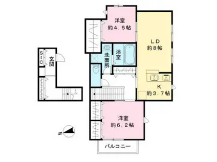 VIEUNO NOZAWA(2LDK/3階)の間取り写真