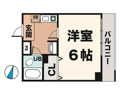 ニュープレジデント藤澤(1K/3階)の間取り写真