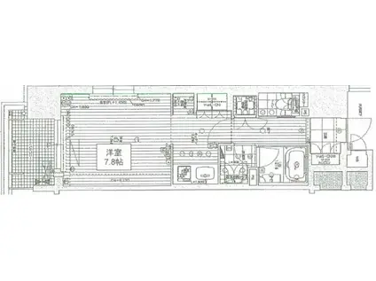 リーガル南堀江(1K/14階)の間取り写真