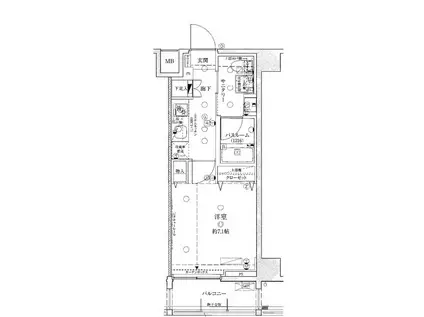 クレヴィスタ板橋西台III(1K/3階)の間取り写真