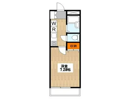 ピアージェオカザキ(1K/1階)の間取り写真