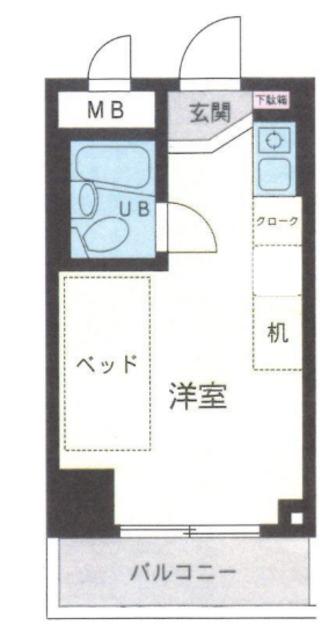 トーショービル(ワンルーム/3階)の間取り写真