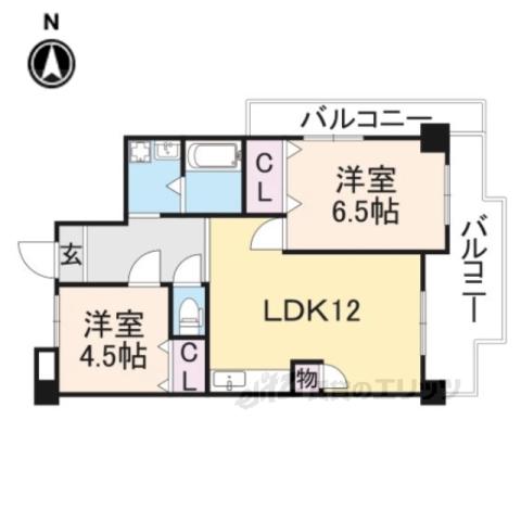 友井グレイス(2LDK/10階)の間取り写真