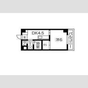 プラザ鹿野(1DK/5階)の間取り写真