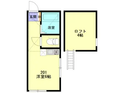 サンノーブル横須賀(ワンルーム/2階)の間取り写真