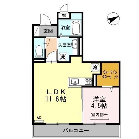 グラン シイズ(1LDK/3階)の間取り写真