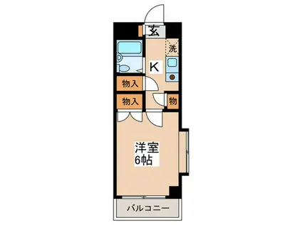 アミティ保谷(1K/3階)の間取り写真